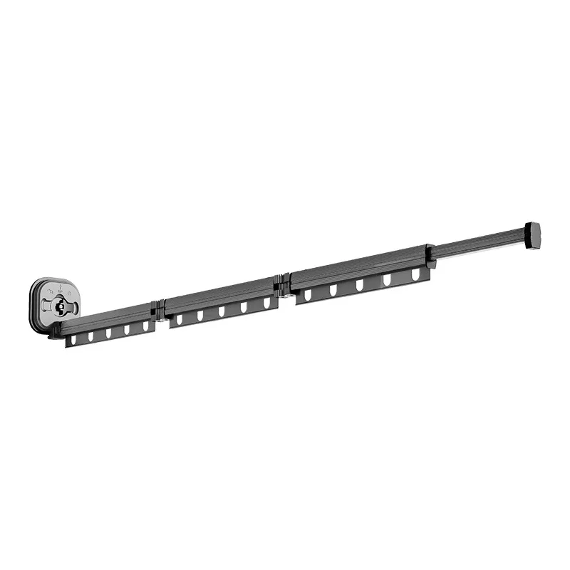 Balcony folding clothes rack no punching suction cup telescopic clothes rack household invisible telescopic clothes pole 6