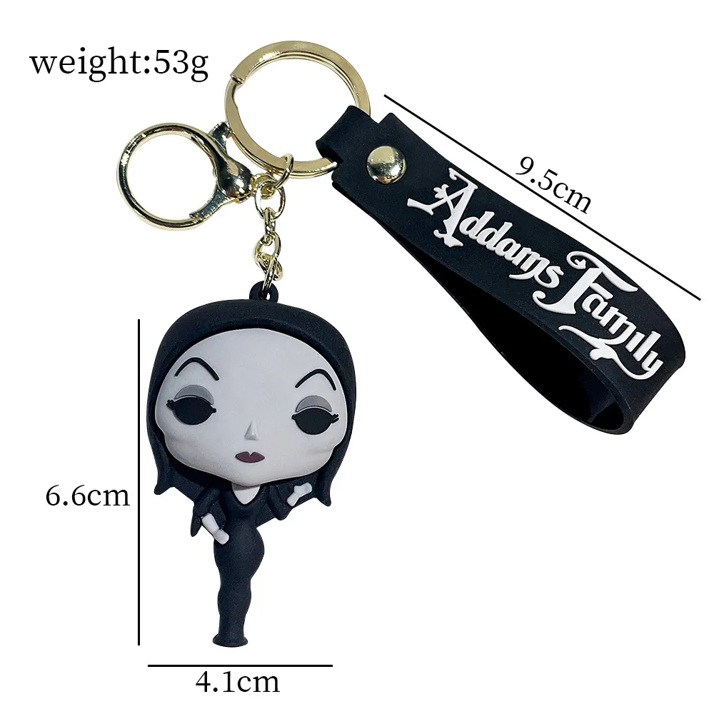 Wednesday Addams Keychain Addams Family Figure Doll Pendant