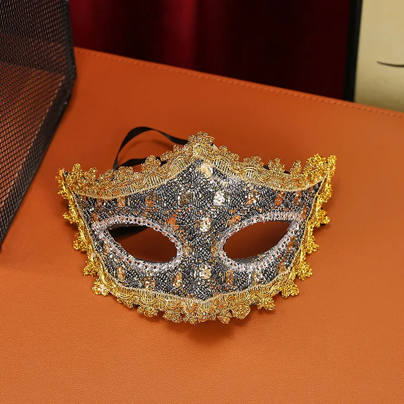 Hochwertige Make-up-Kugelmaske, Halbgesichts-Partykostüm-Accessoire, Unisex-Design für Geburtstage & Festivals, Perfekt für Männer & Frauen – Detail 7