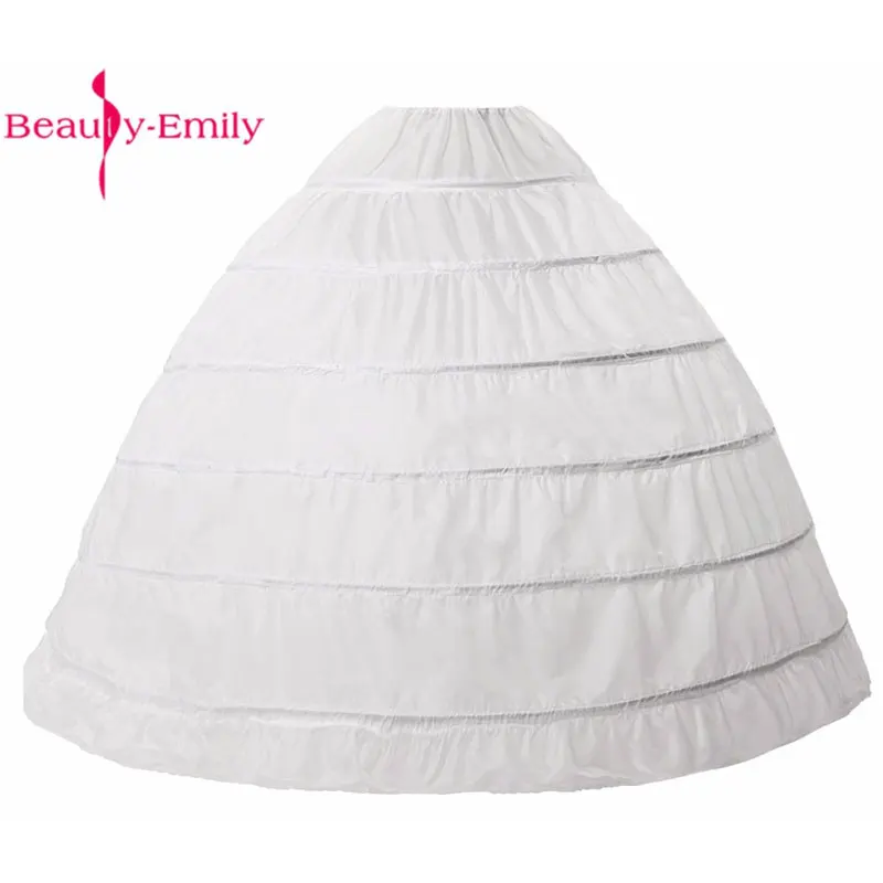 6 Hoops Petticoats for Wedding Dress Ball Gowns Crinoline underskirt
