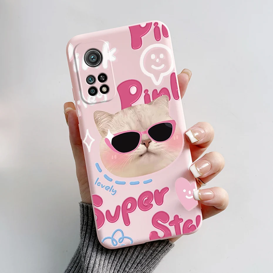 Stylish Painted Silicone Soft Protector Case for Xiaomi 10T Series - Back Cover