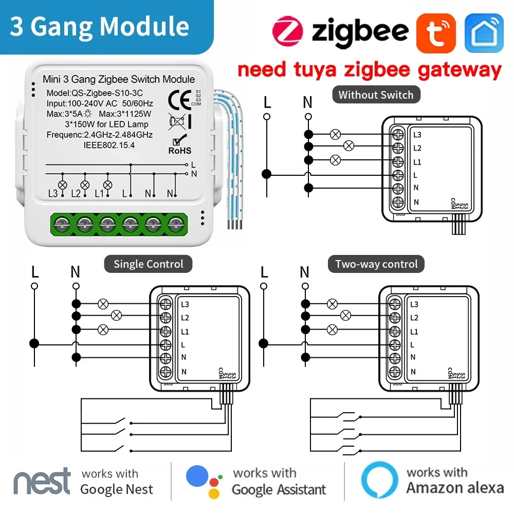 zigbee 3gang light