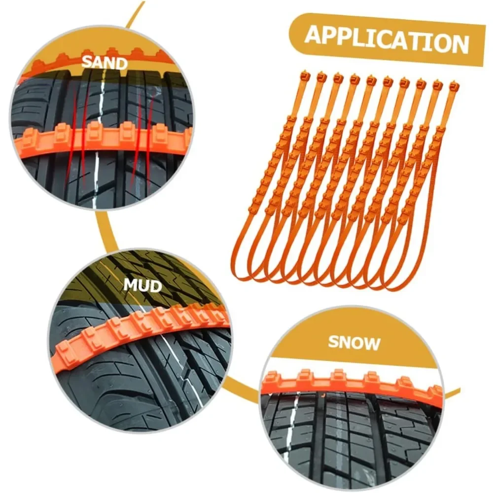 Snow Chains For Car Tires 10/20 Pieces