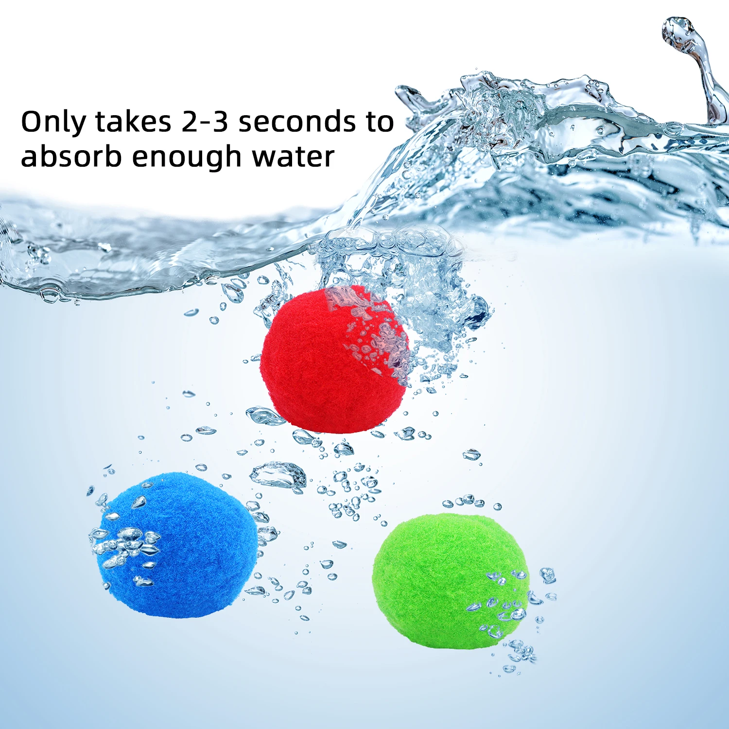 Reusable water cotton balls for children's swimming pools, beach balls, beach parties, water fights, water balloons 3