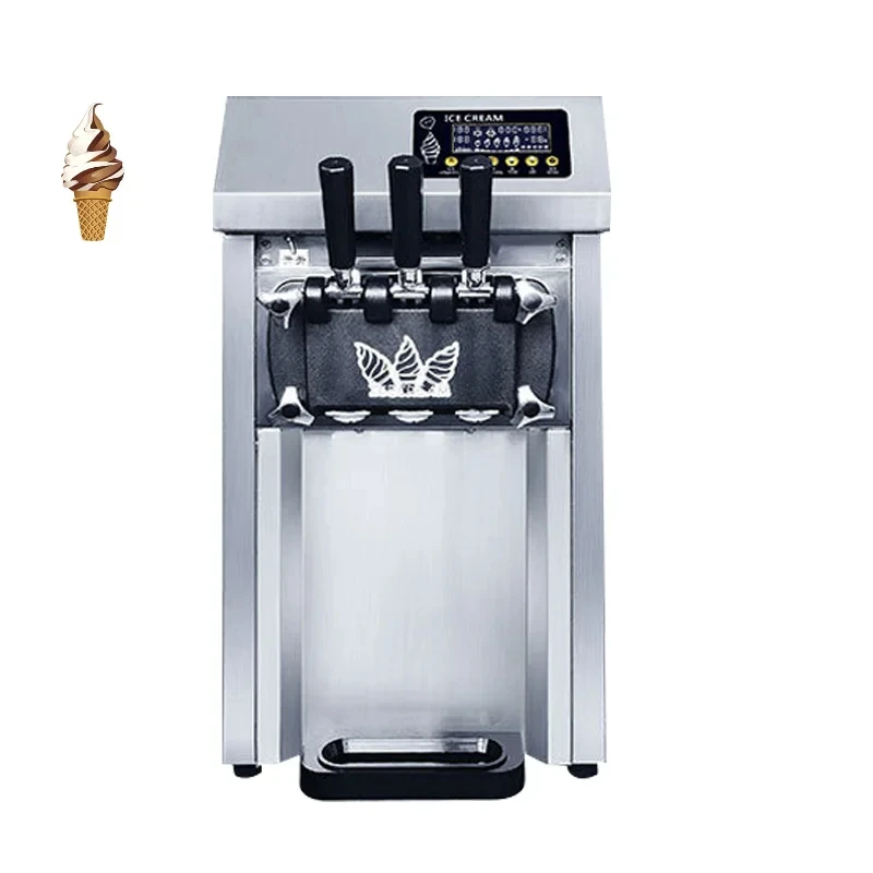 High quality Commercial Soft Ice Cream Machine With Stainless Steel Ice Cream Makers fast shipping 3