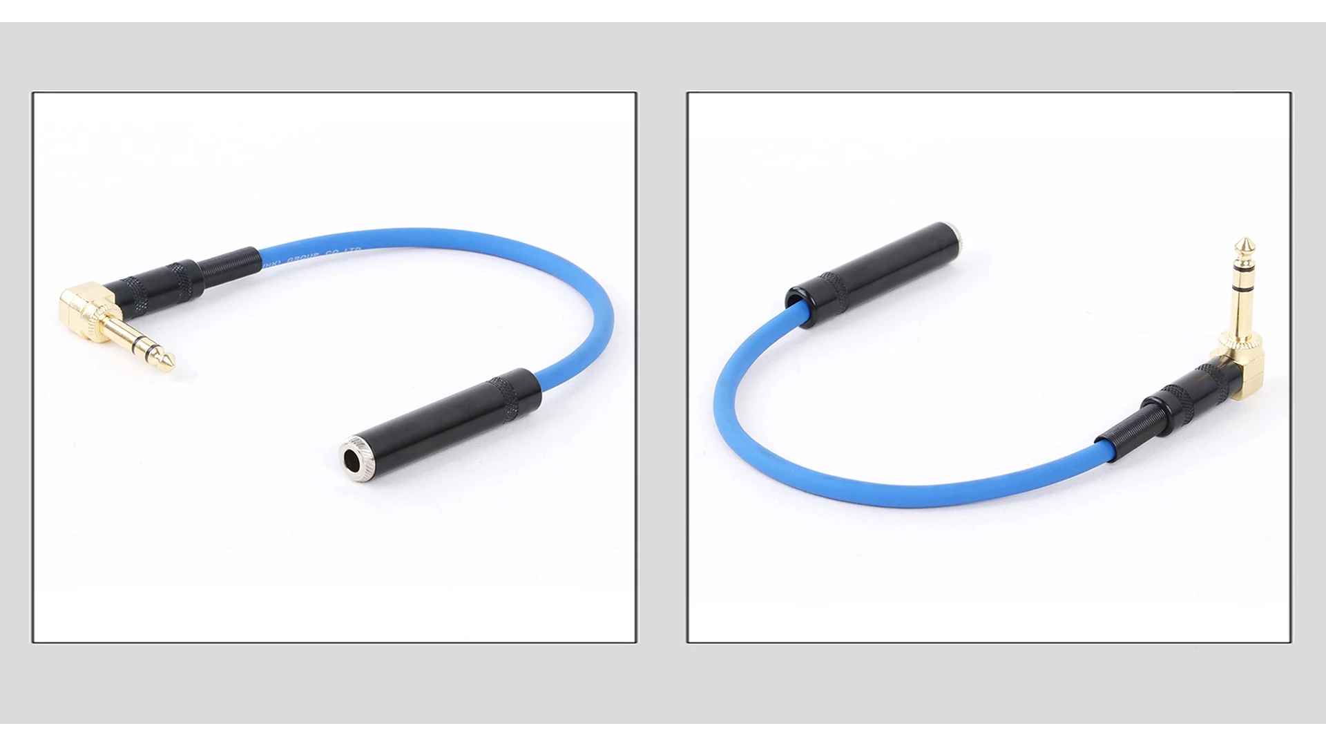 Vergoldetes rechtwinkliges Stereo-TRS 6,35-Stecker auf Buchse, Audiokabel, 90-Grad-Biegung, 1/4 Zoll TRS-Audio-Verlängerungskabel – Detail 6