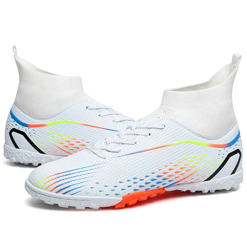 Field Boots Men's Soccer Shoes Society TF/FG Anti-slip Football Cleats Children's Outdoor Training Sports Footwear 2024_voghion.com