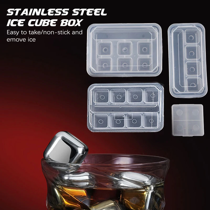 

4/6/8 Grids Ice Cube Box Reusable PP Ice Cube Mold Fruit Ice Maker With Removable Lids Kitchen Tools Freezer Summer Mould