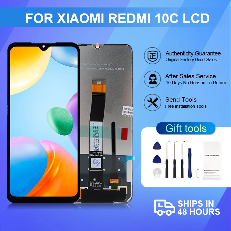 

1Pcs 6.71 Inch 220333QL Display For Xiaomi Redmi 10C Lcd Touch Screen Digitizer 220333QAG 220333QBI 220333QNY Assembly