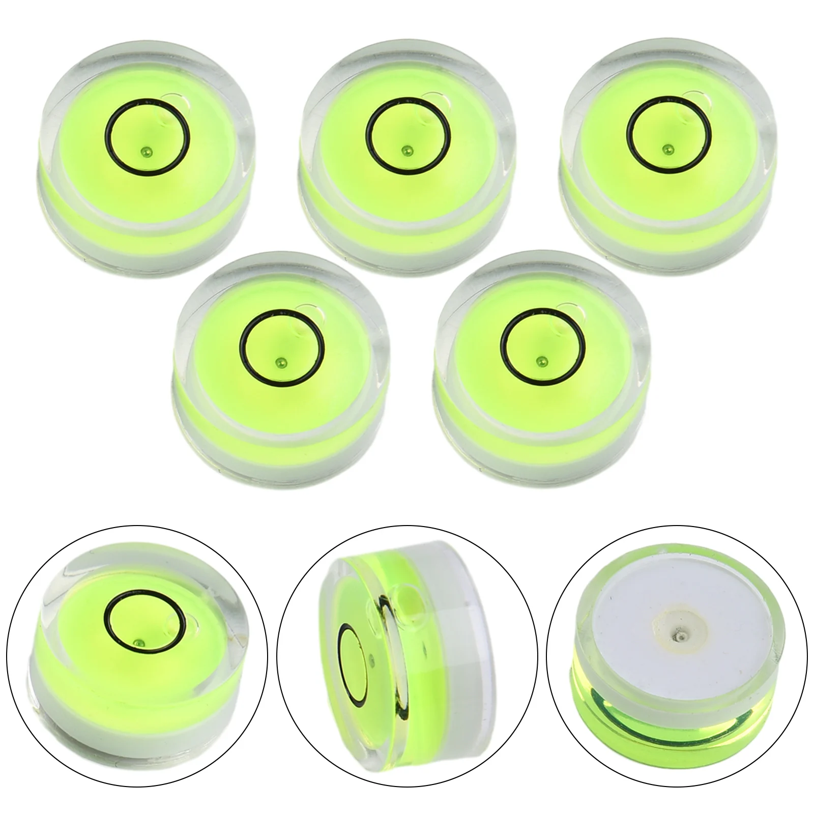 

5pcs Bubble Level Acrylic Plastic Bubble Levels For Spirit Level Bullseye Level Measurement Instrument Measuring Tools
