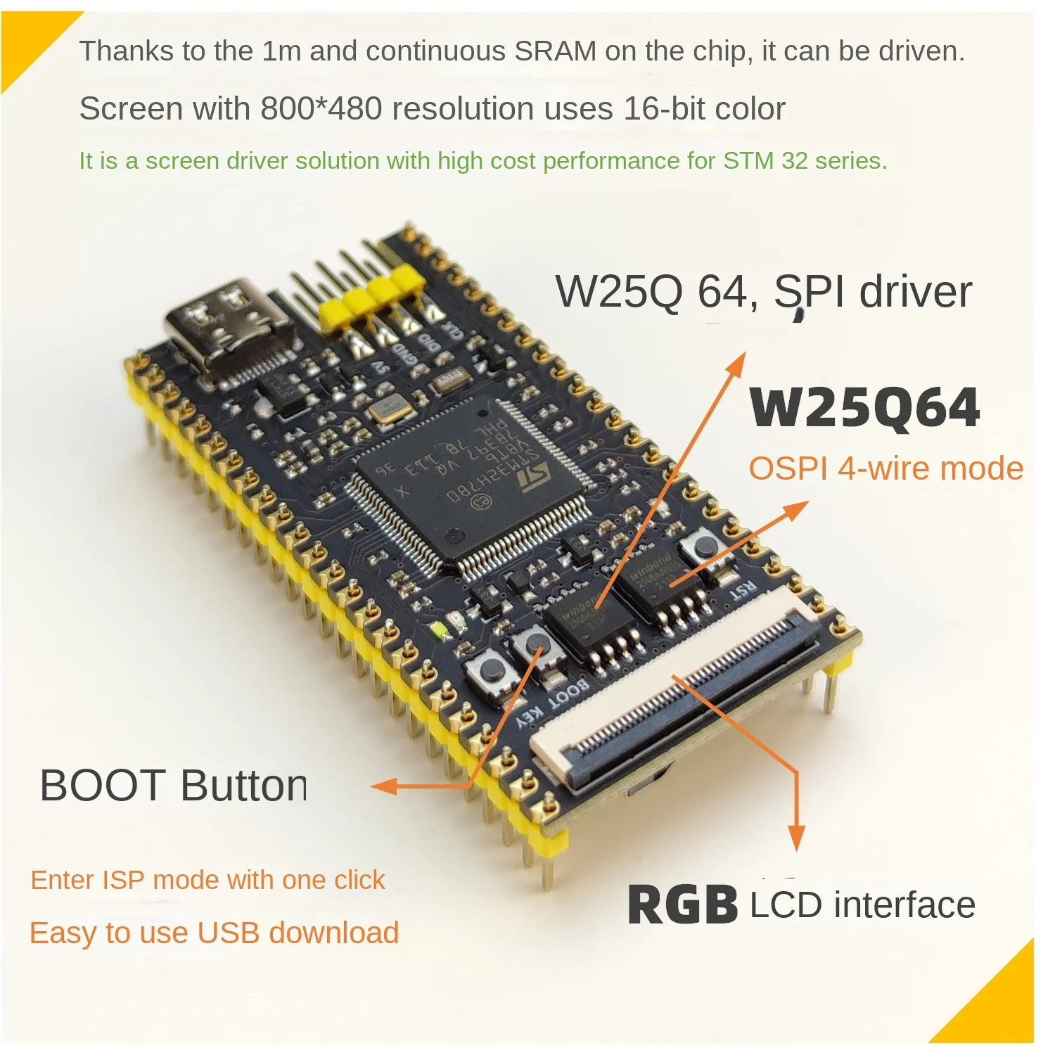 Núcleo Vbt6 da Placa do Desenvolvimento Stm32h7b0 Stm32h750 743 - Imagem 6