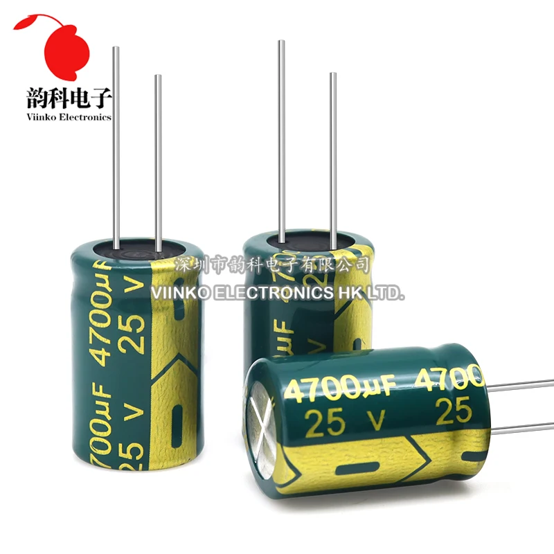 aluminum capacitor 10V 16V 25V 35V 50V 400V 450V High Frequency Low ESR Aluminum Capacitor 10UF 100UF 220UF 330UF 470UF 680UF 1000UF 2200UF 3300UF