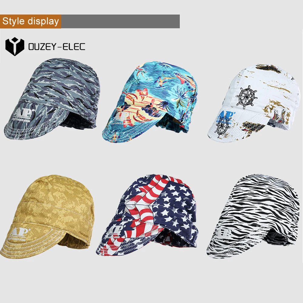 Welding protective gear Welding Hat Sweat Absorption Welders Welding Protective Hat Cap Flame Resistant Head Full Protection Elastic Hoods Safety Cap