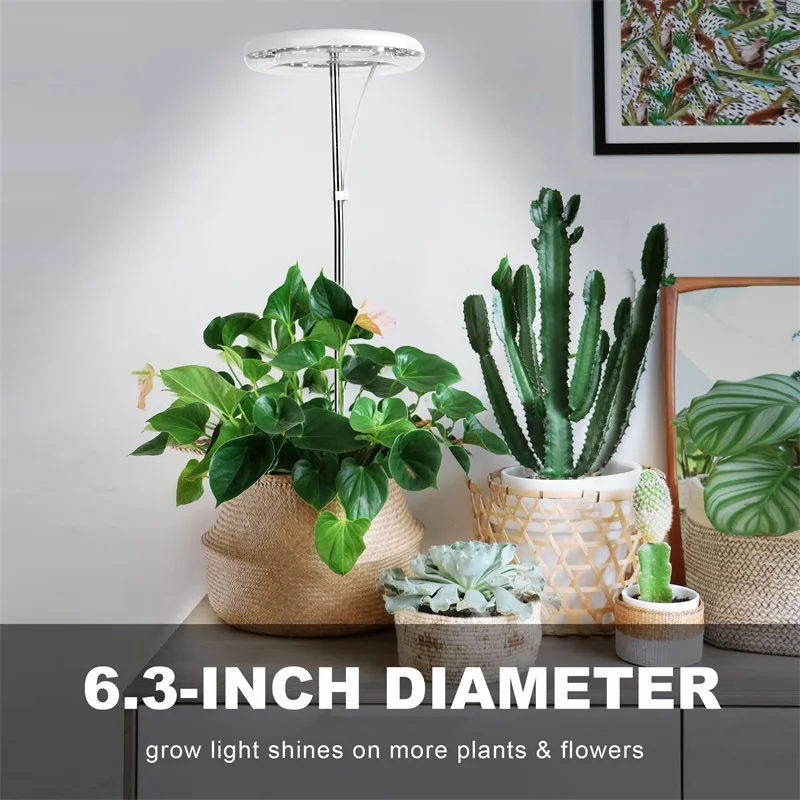 LED Grow Light for Indoor Plant 4000K Full Spectrum Plant Growing Lamp with Red Blue LED Dimmable Plant Light with 3/9/12H Timer