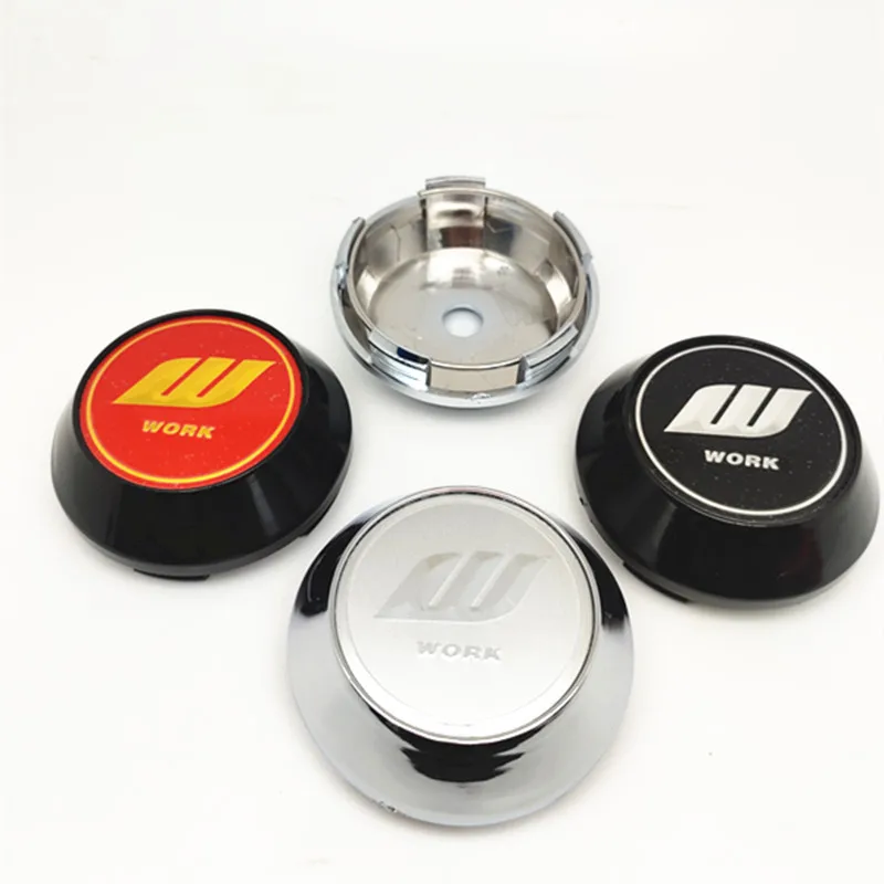 

4pcs 65mm W Work Wheel Center Hub Caps Car Rims Dust Cover Badge Emblem Auto Styling Accessories
