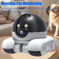 Caméra Robot WIFI à double objectif, surveillance à double écran 1080P HD PTZ, caméra de Surveillance de sécurité IP, suivi automatique, moniteur pour bébés et animaux de compagnie 1