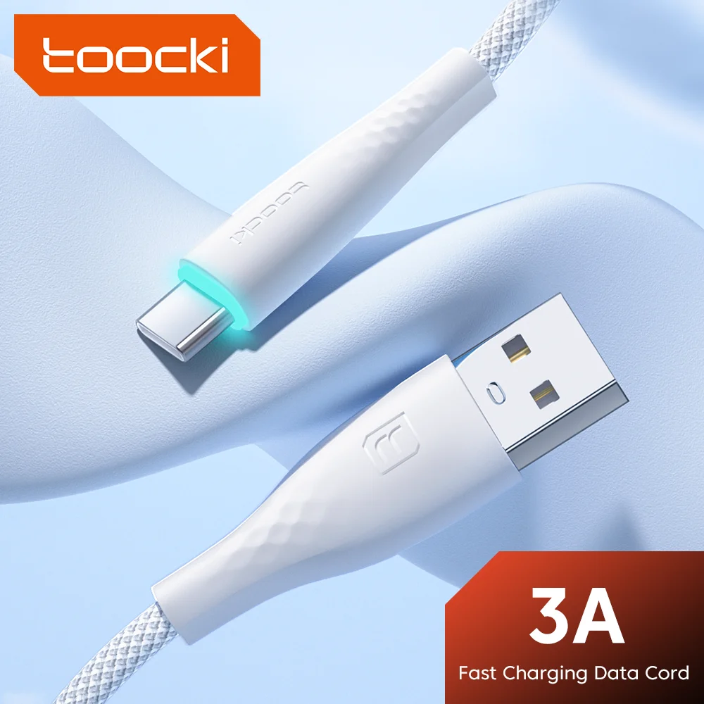 

Toocki 3A USB Type C Cable For Huawei Honor Fast Charging Charger USB C Data Cord Cable For Xiaomi Poco X3 Samsung Oneplus