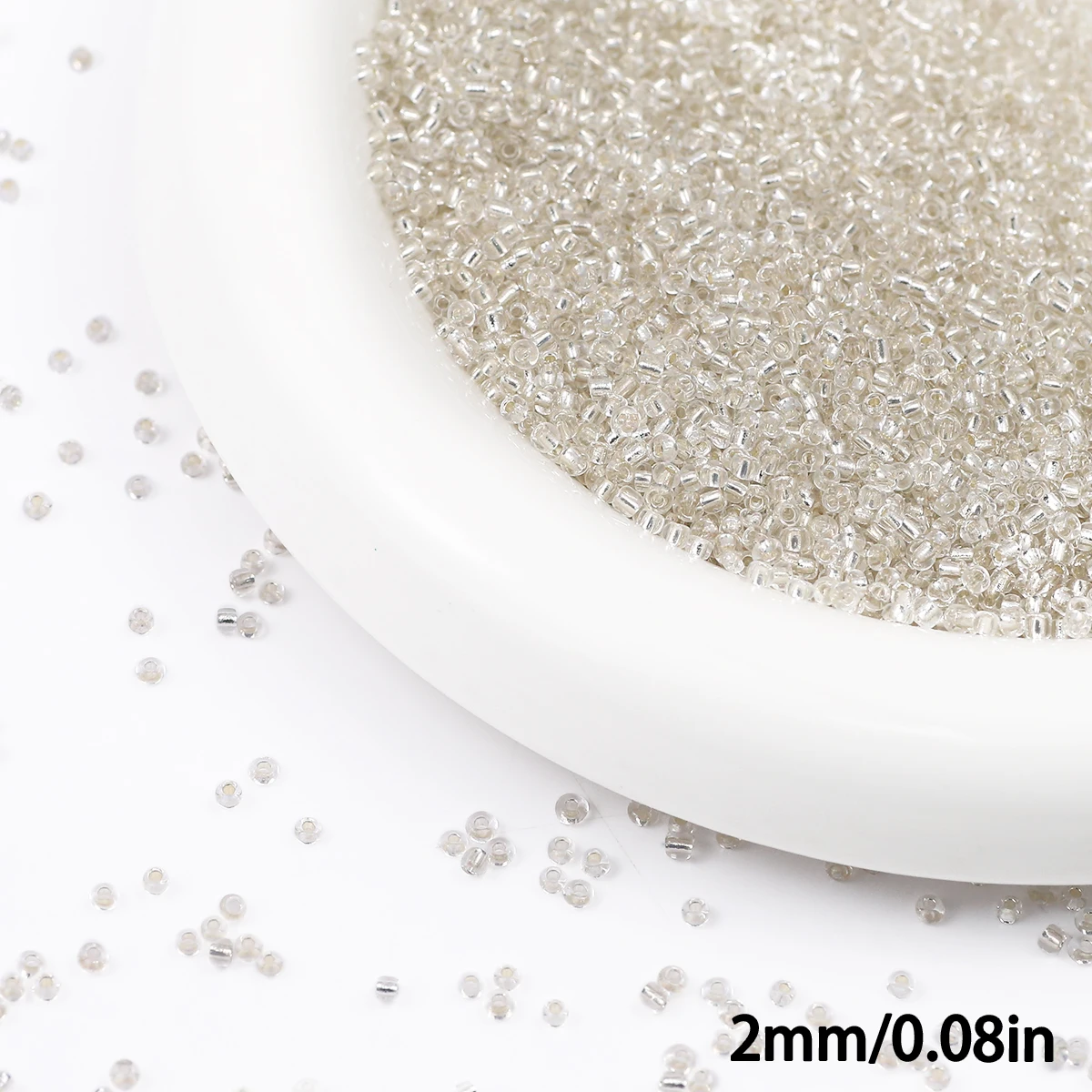 90g Transparent Glass Seed Beads for Jewelry Crafting and DIY Projects