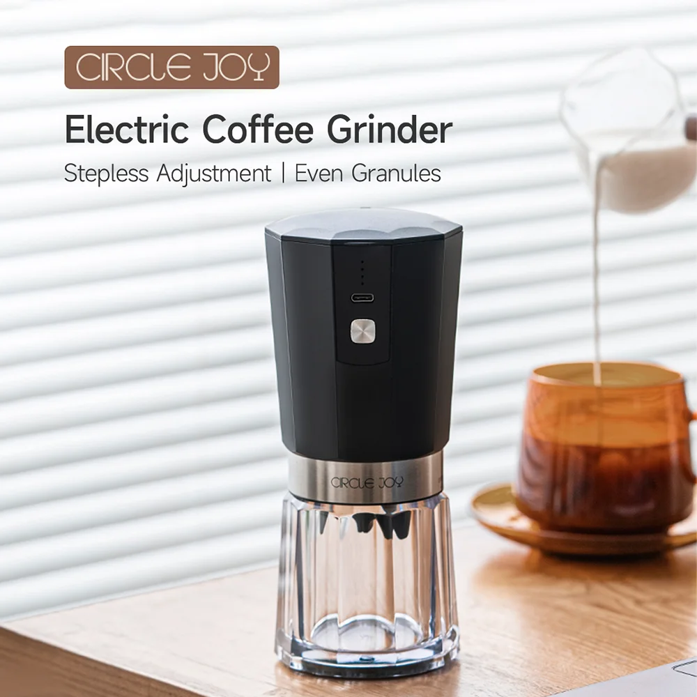 Circle Joy Portable Electric Coffee Grinder USB Rechargeable Profession Ceramic Grinding Core