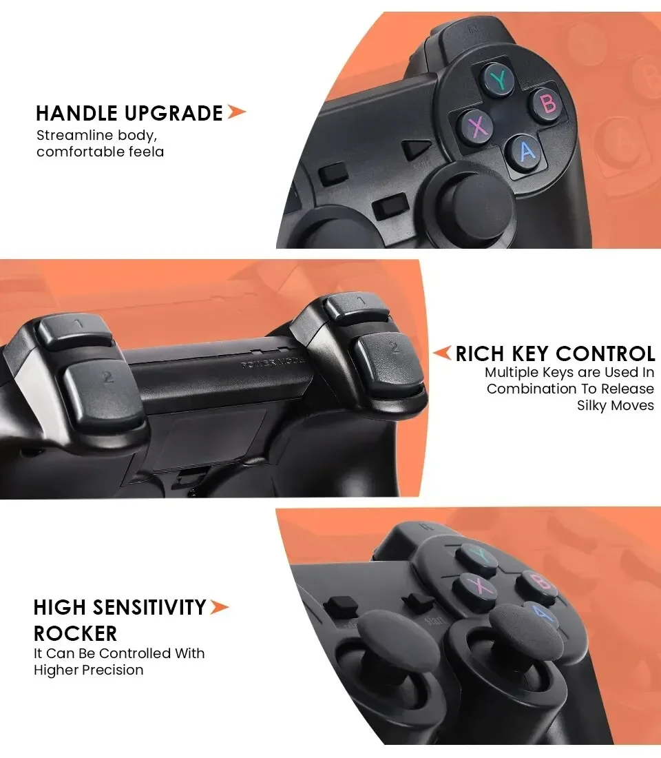 4K Game Stick 3D HD Retro Video Console Wireless Controller TV 50 Emulator X2 Plus 128G 40000 Game GD10 Pro For PS1/N64/DC
