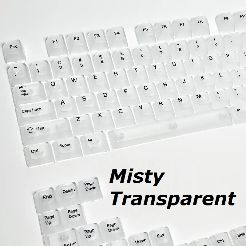 Enhanced Transparent Keycap Set for RGB Backlit Mechanical Keyboards - Over 130 Keys