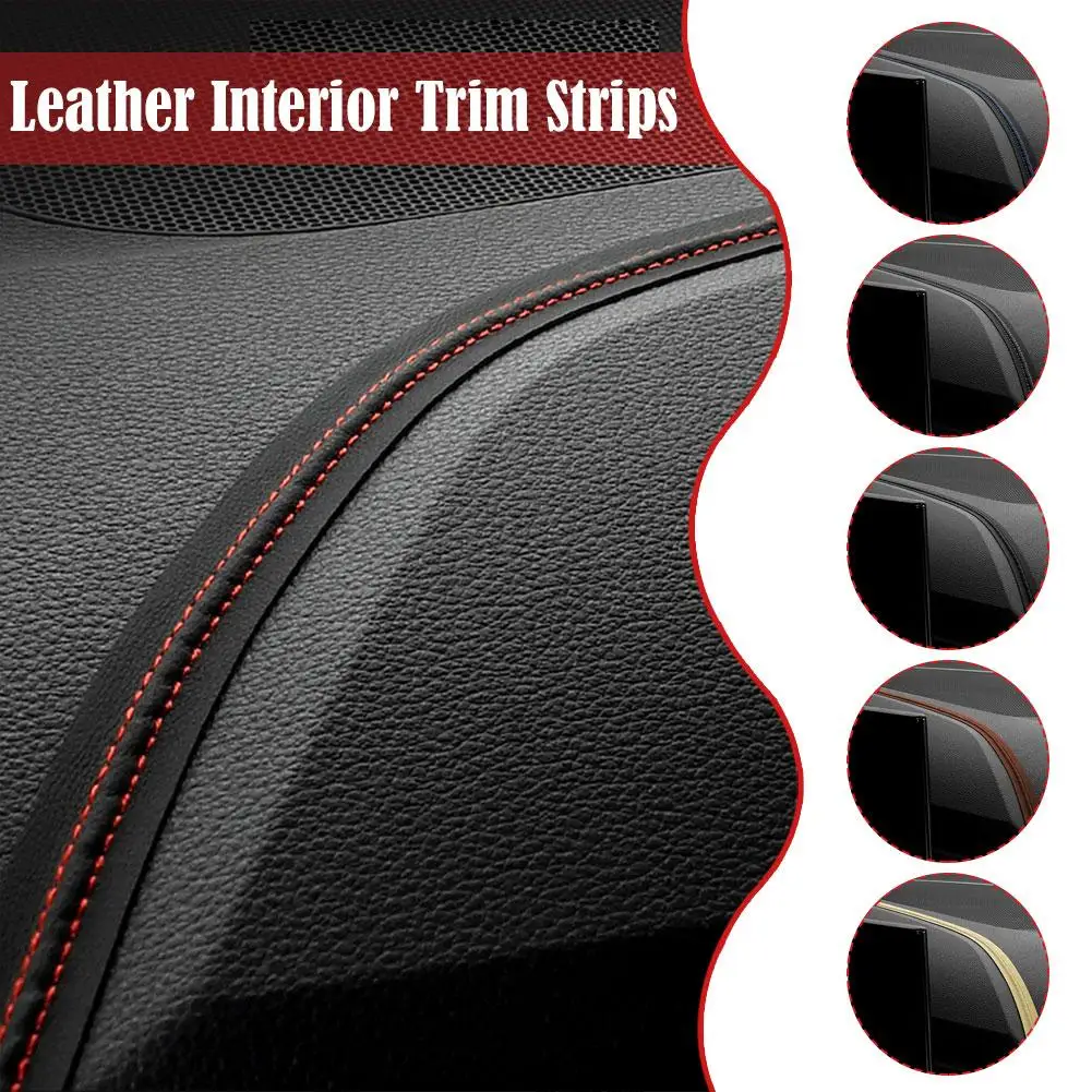 Strisce Decorative in Pelle per Interni Auto 3-6m, Forniture per Modifica di Console Centrale, Pannello Strumenti, Porte e Sedili in Pelle PU - Image 4