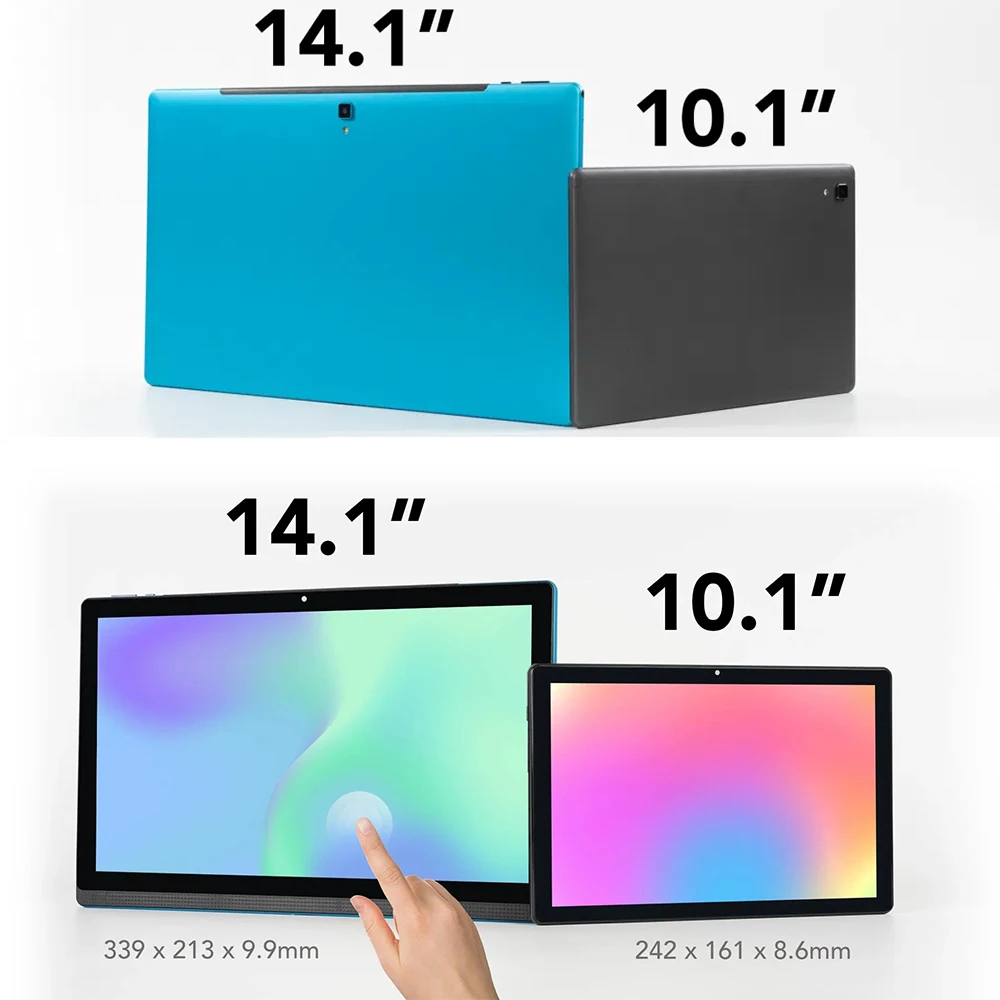 Global Version 14.1 inch Large Screen Tablet Pc 256GB ROM Android 12 GPS SIM 4G LTE WiFi Tablets Google Play Планшет PAD 태블릿 PC 3