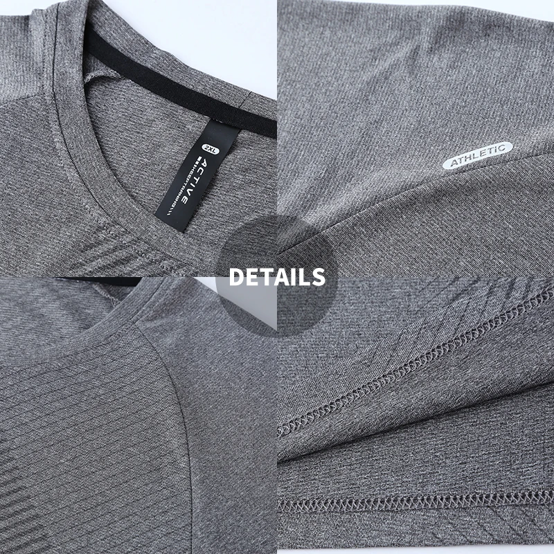 Mens Short Sleeve Sport t Shirt Quick Dry Running t-Shirt Breathable Outdoor Fitness Shirt Top Gym Football Man Clothes R428 5