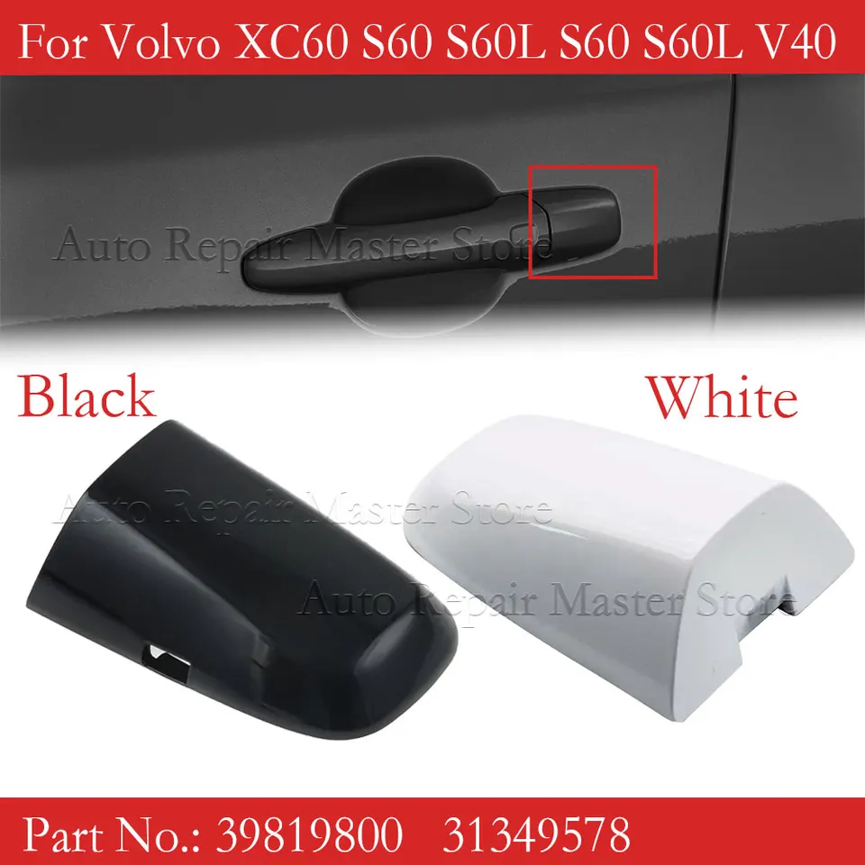 Per Volvo XC60 S60 S60L V60 V40 31349578 Auto Anteriore Sinistro Esterno Maniglia Porta Copertura Buco Serratura Trim Coperture Cap Parti Esterne Protettore Maniglia Porta Auto (Color : Dark brown