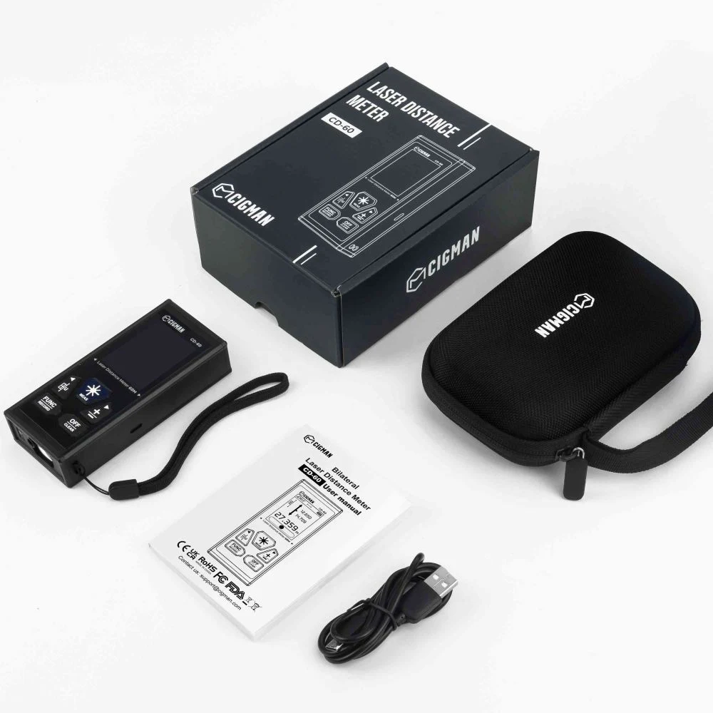 CIGMAN CD-60 Bilateral Laser Distance Meter, 393ft/120M Bilateral