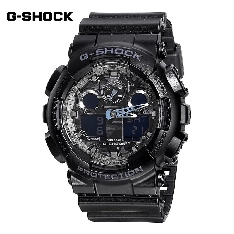 G-SHOCK GA-100 Watches for Men New Quartz Watch Multifunctional Outdoor Shockproof LED Dial Dual Display Resin Men's Clocks