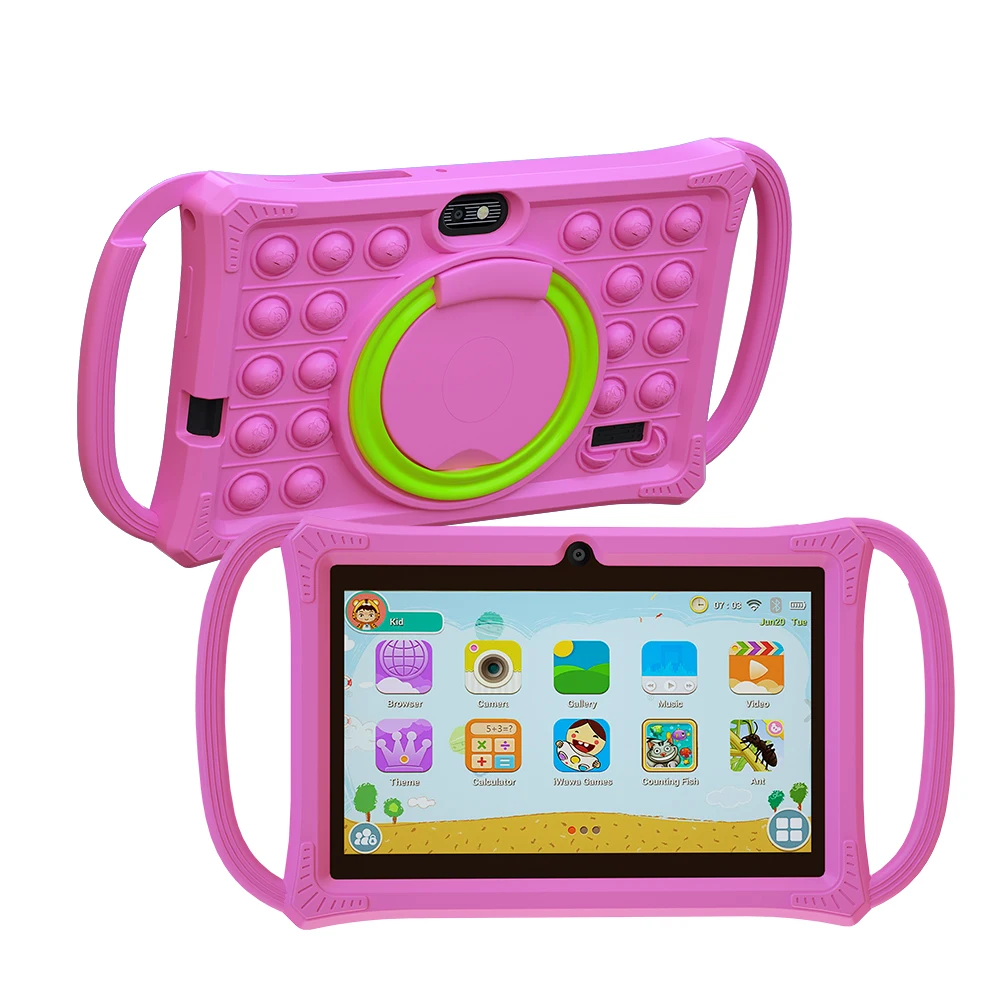 Kids Tablet 7.0 Inch  Android 12 Quad Core 4GB RAM+64GB ROM 4500mAh Dual Camera WiFi Parental Control 3