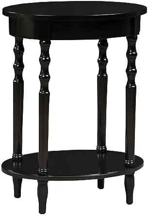 

Accents Brandi Oval End Table, Black Consolas Console Consolas Console