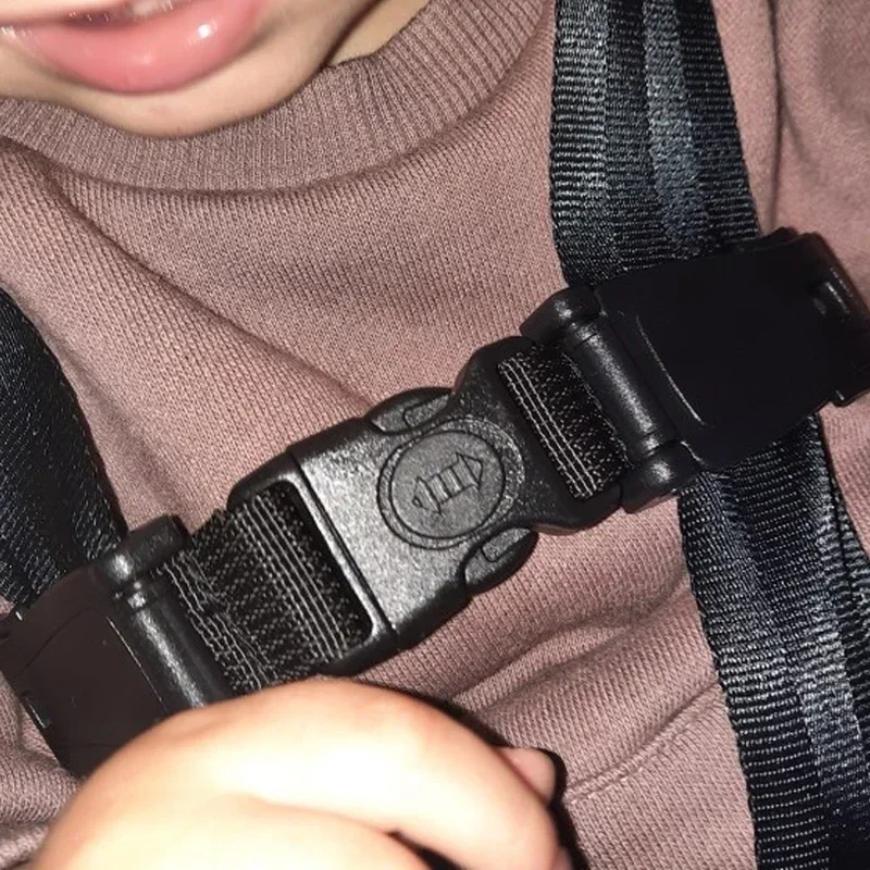 Car Seat Belt Adjustable Strap Highchair Safety Harness Strap Lock Anti Escape Child Baby Chest Clip Travel Car Backpack Clip