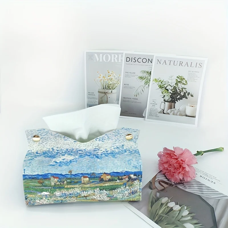 1pc Van Gogh Starry Sky Paper Tissue Storage Box Paper Special 6