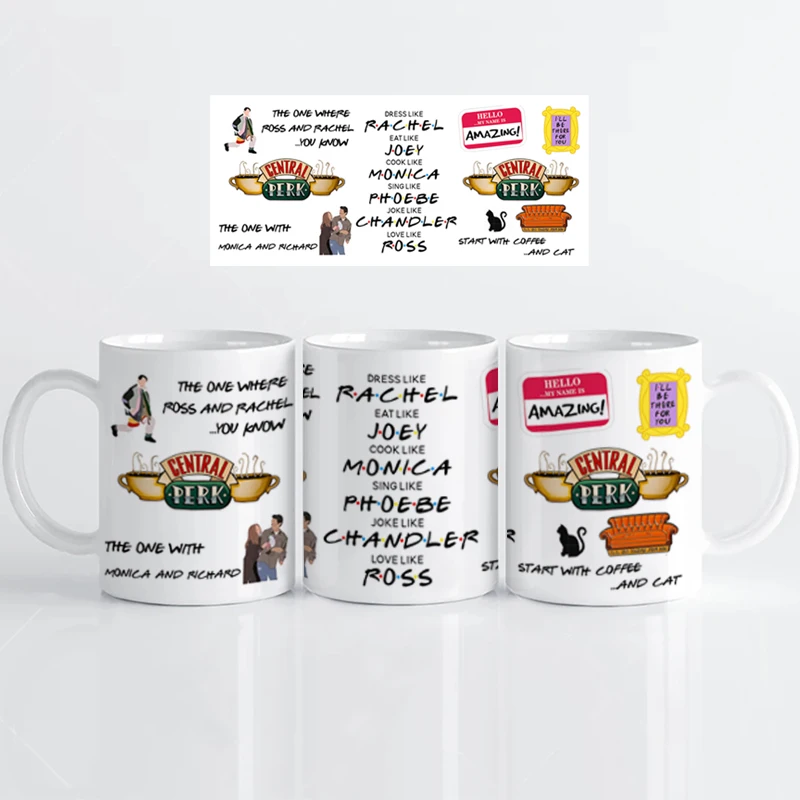 11OZ 친구 TV 쇼 머그잔, 승화 차 밀크 컵, 중앙 특전 커피 머그잔, 냄새 나는 고양이 티컵, 어머니의 날 선물