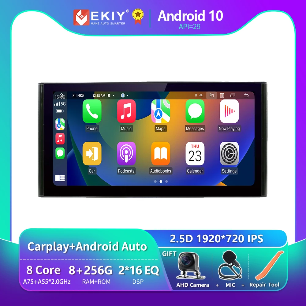 EKIY 8G 256G Car Radio For Audi A1 2012 2013 2014 2015 2016 2017 2018 ...