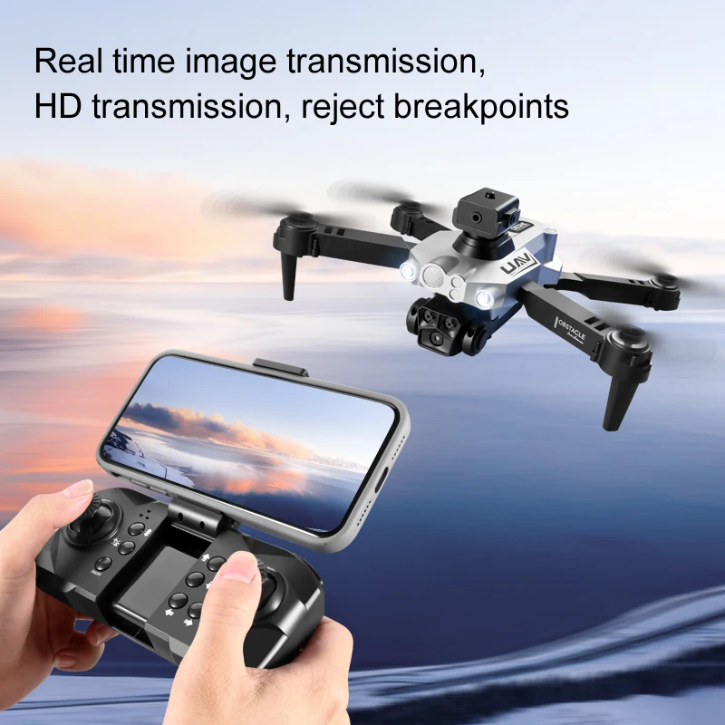 Drone Quadcopter GISAEV LU200 Drone 8K 5G GPS Professional HD Aerial Photography Triple-Camera WIFI Obstacle Avoidance Drone 10000M