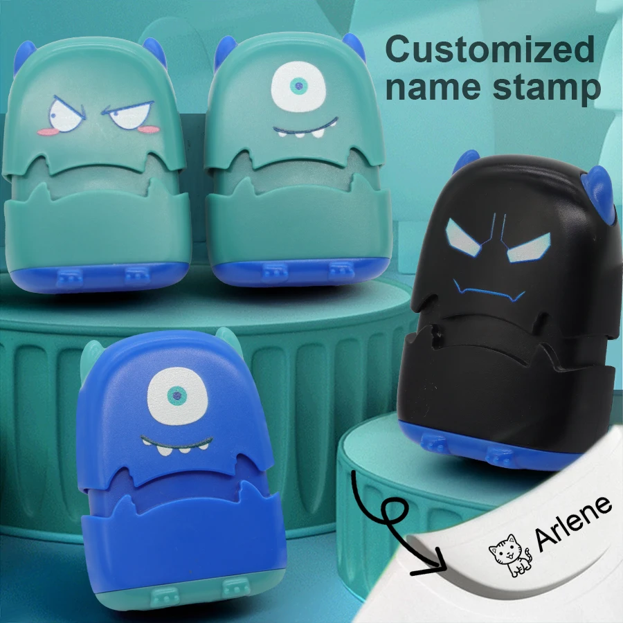 identification of seals for children's learning supplies clothing shoes bags and lunch boxes Cute cartoon pattern self ink stamps