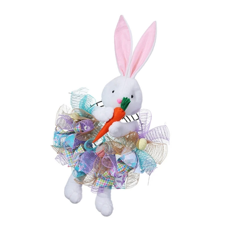 

Soft Wreath Easter Rabbit Door Decoration for Easter Parties and Celebrations