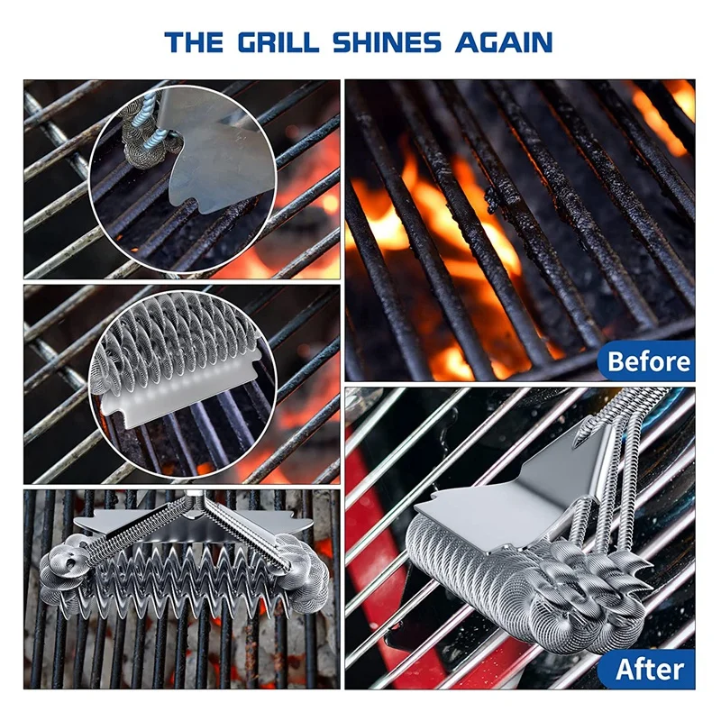  BBQ Grill Brush Bristle Free - Grill Brush for Outdoor