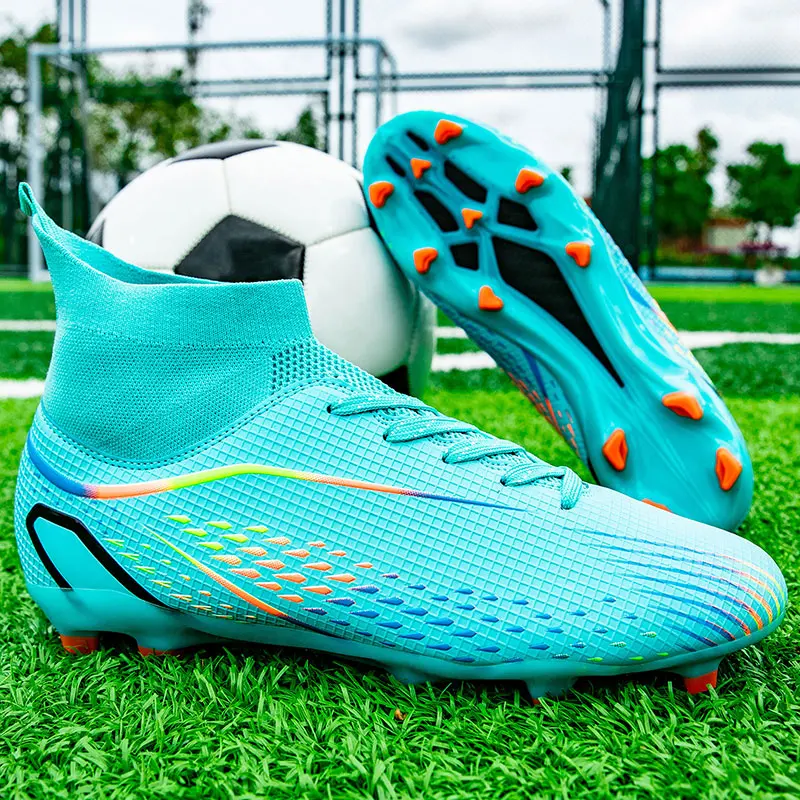 Field Boots Men's Soccer Shoes Society TF/FG Anti-slip Football Cleats Children's Outdoor Training Sports Footwear 2024_voghion.com