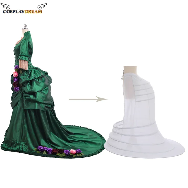 Sottoveste Crinolina Con Gonna A Gabbia - Per Abiti Da Ballo E Lolita - Circonferenza Vita 40-80cm - Foto 8