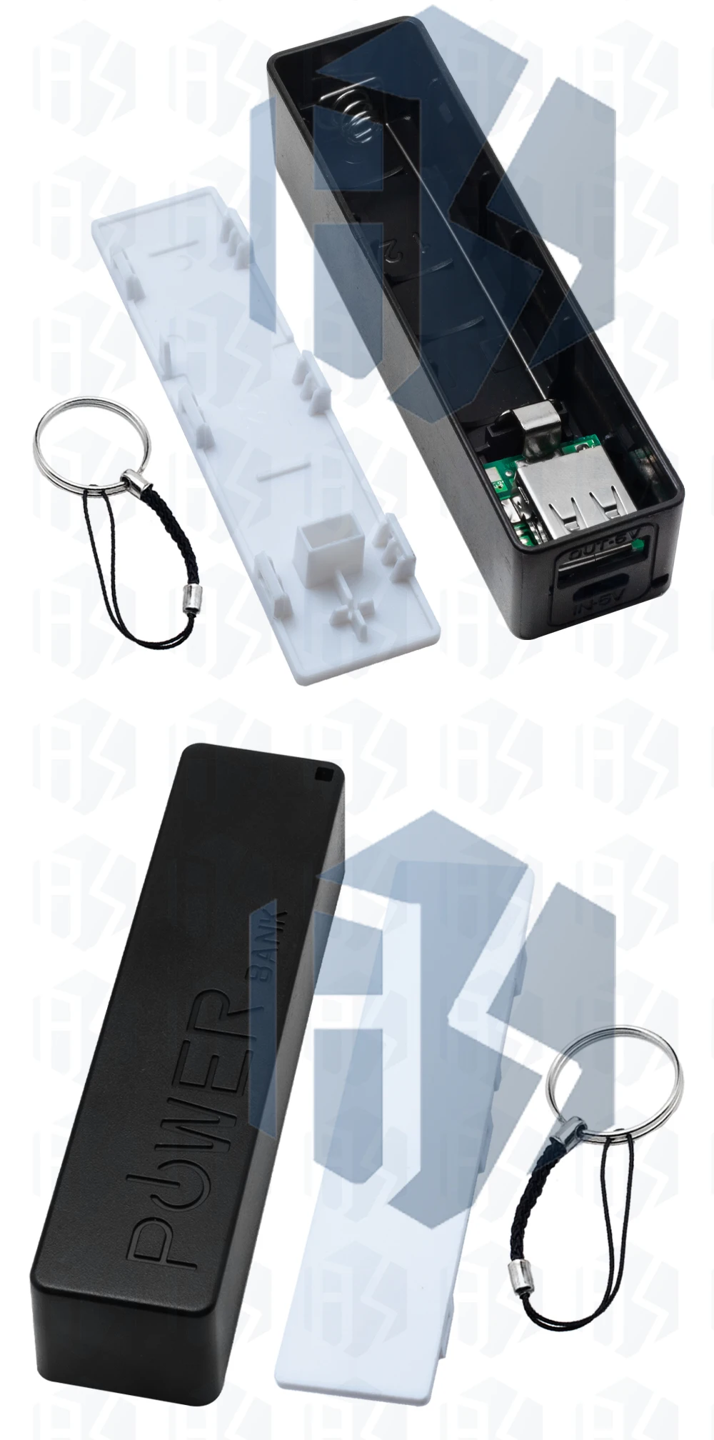 1PCS USB Power Bank Fall Kit 18650 Batterie Ladegerät DIY Box Shell Kit Schwarz Für Arduino – Detail 6