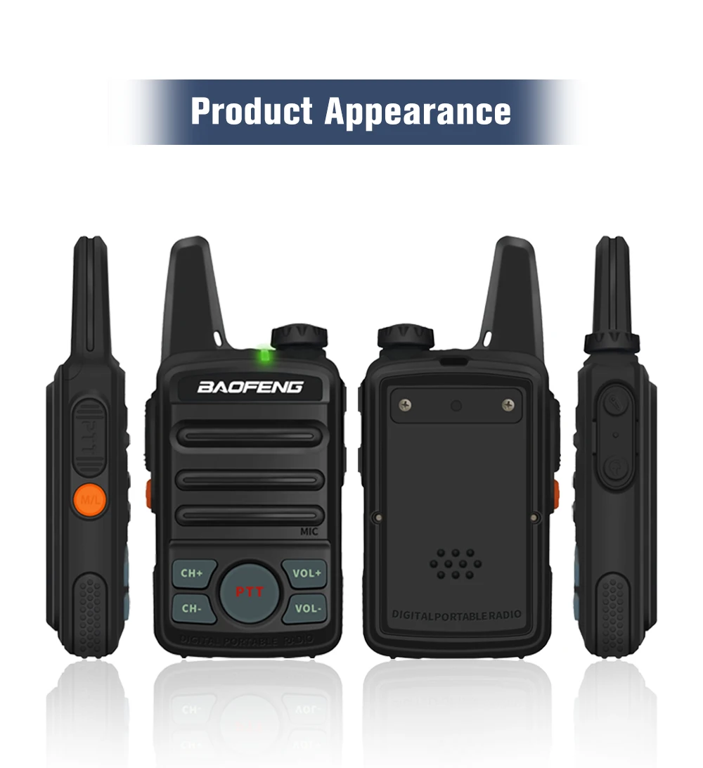 baofeng walkie talkie 2pcs Baofeng Original Mini Walkie Talkie BF-T1 Handheld Two-way Radio Portable Ham FM CB Radio UHF 400-470MHz Wireless Intercome walki talki