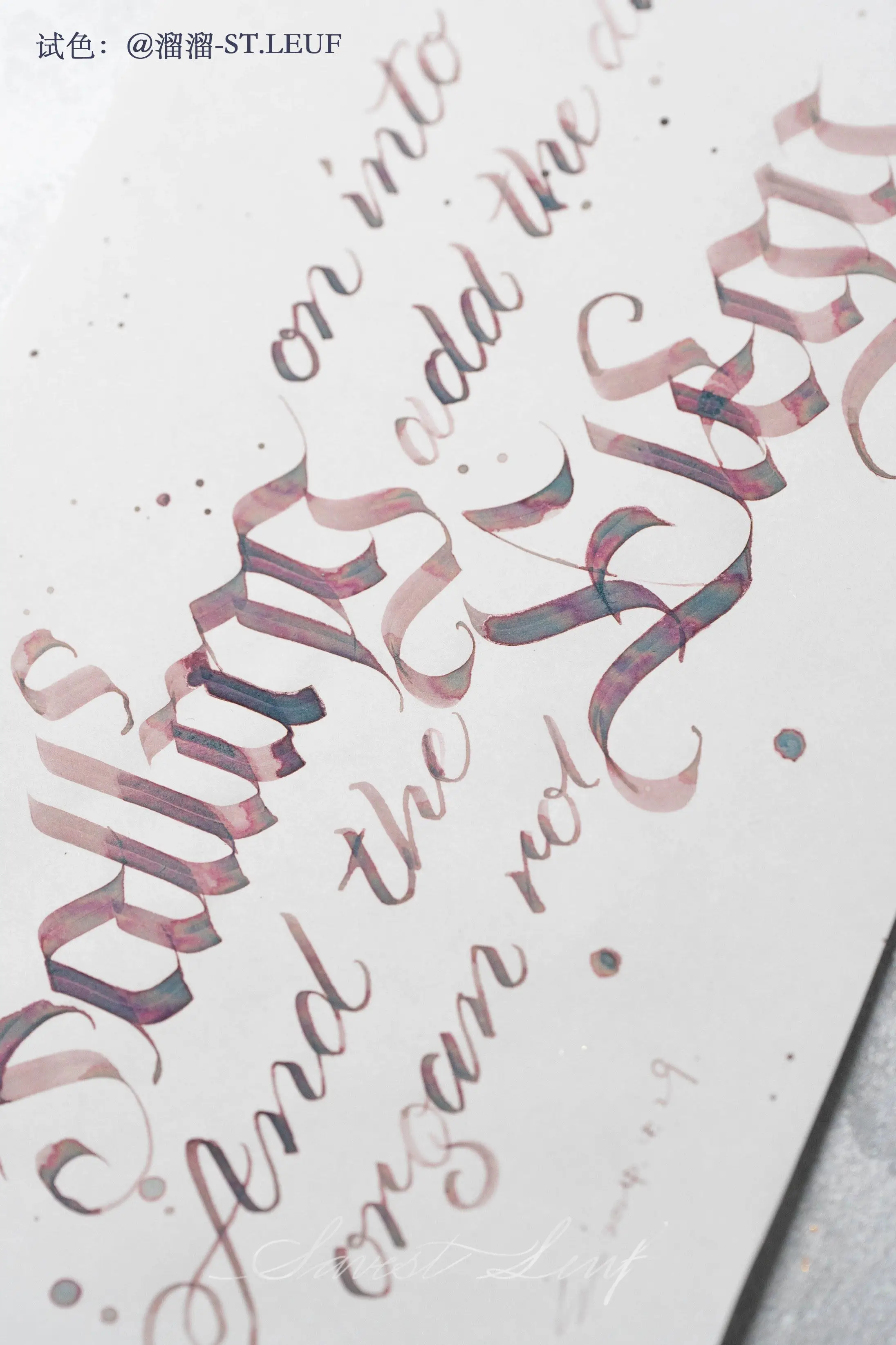 KittyInkpot Elegy of the Fallen Color 5/25ml 쉰 만년필 잉크 그라데이션 레이어드 컬러 잉크 학교 잉크 용품 문구류