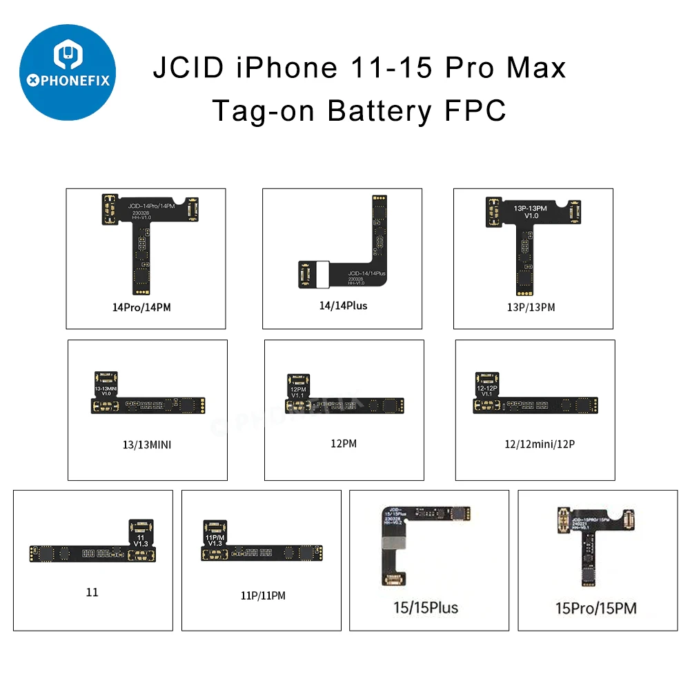 

Кабель JC V1S V1SE для ремонта батареи iPhone 11 12 13 15Promax