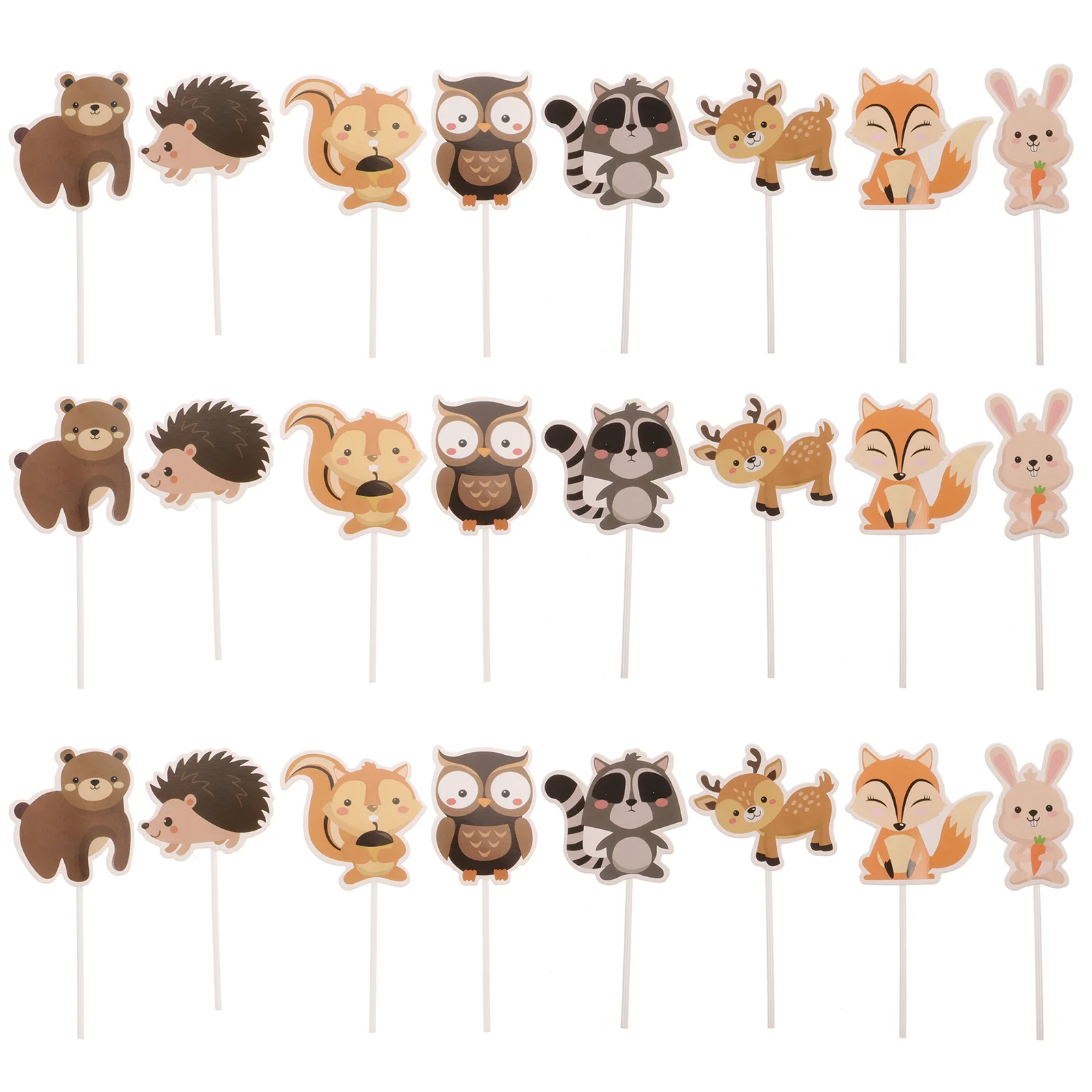 

Creative Forest Animal Shape Cake Toppers Lovely Animal Cupcake Ornament Baking Decoration Accessories