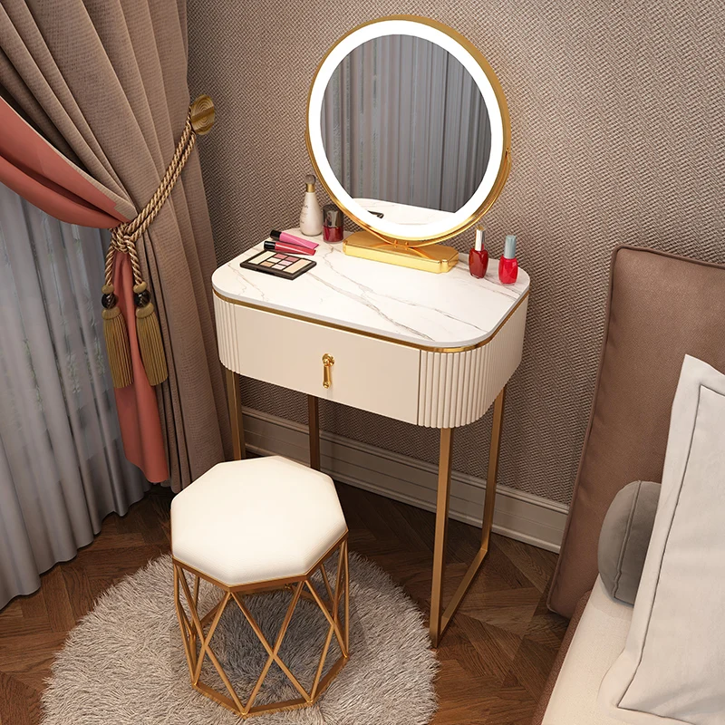 

Storage Glod Wedding Dressing Table Chair Men Nordic Make Up Bedroom Vanity Dresser Drawers Living Room Penteadeira Funiture