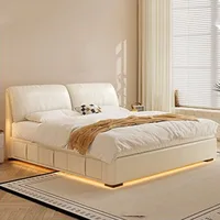 Lit de sommeil simple, design moderne et luxueux, gain de place, lit double queen size, lit de massage, meubles en bois avec rangement, meubles tendance 4